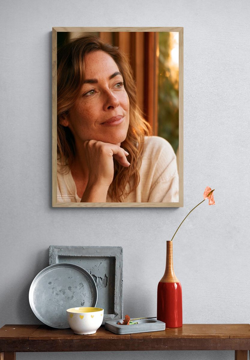 Warm Window Portrait Poster. — room view 3