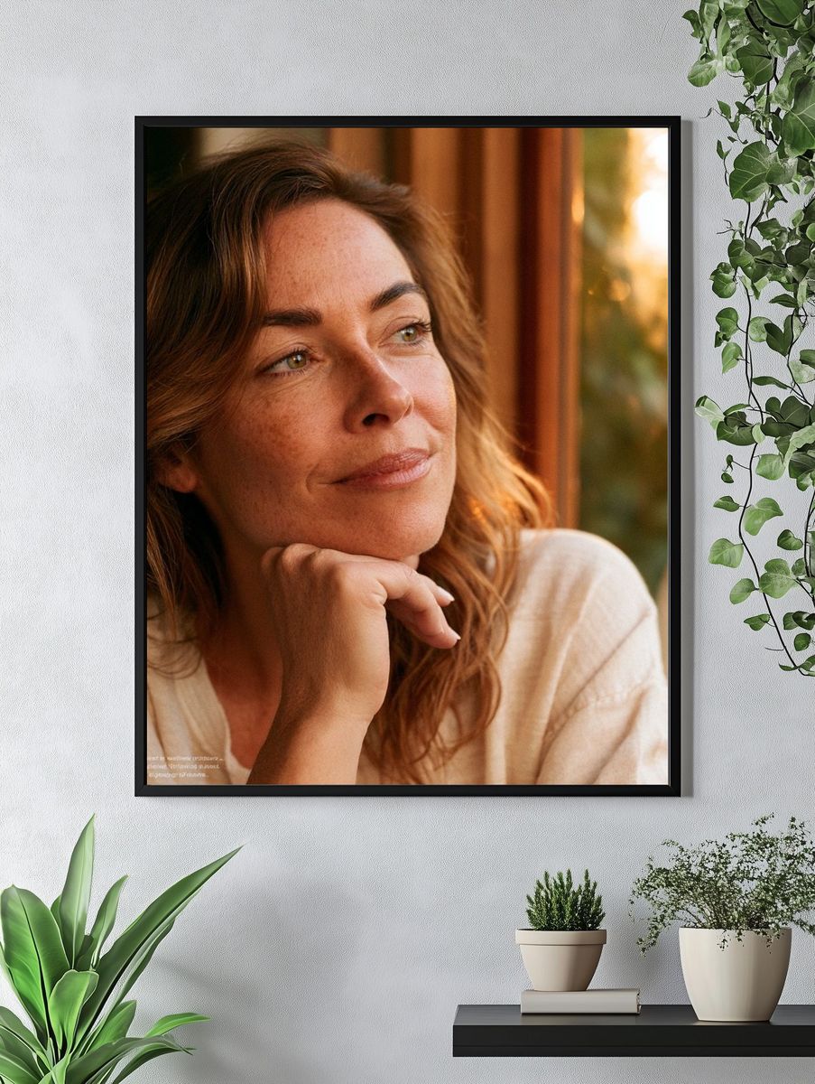Warm Window Portrait Poster. — room view 4