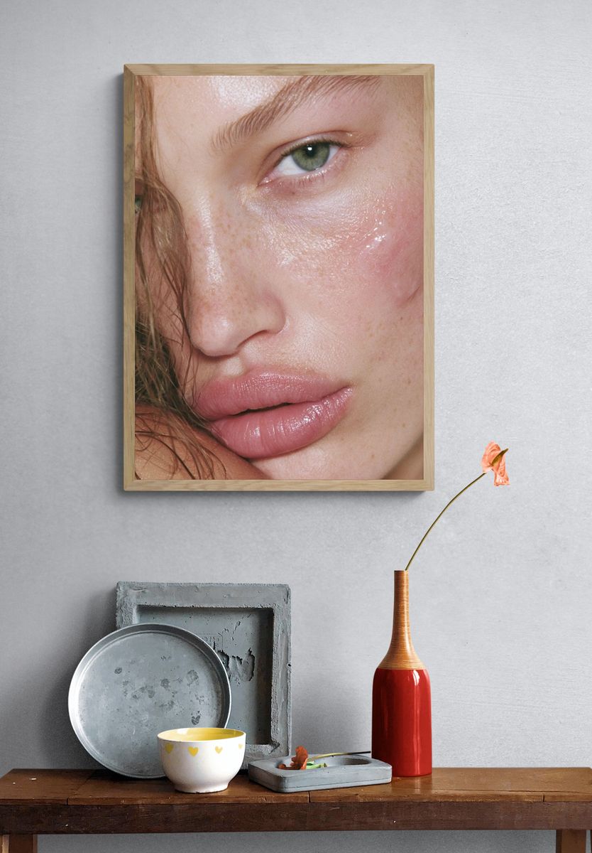 Freckled Portrait Photography Poster. — room view 3