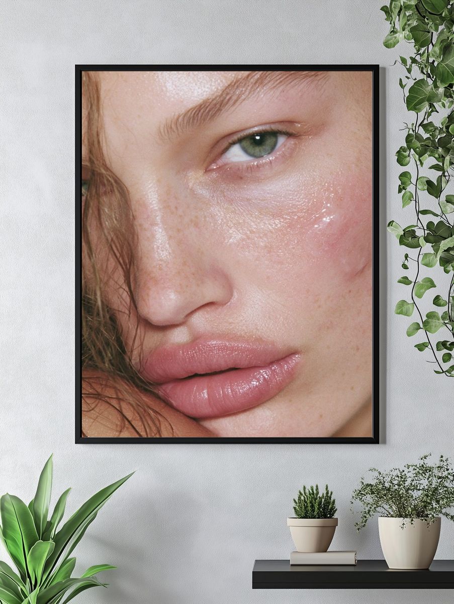 Freckled Portrait Photography Poster. — room view 4