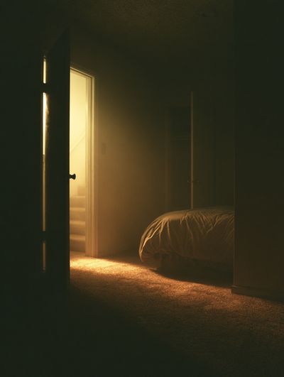 Moody Bedroom Doorway Photography Poster.