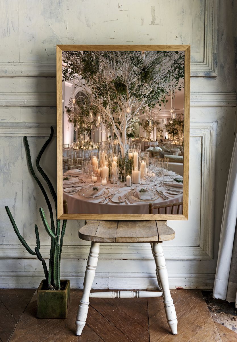 Elegant Wedding Reception Photography Poster. room preview