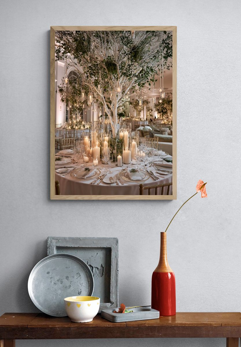 Elegant Wedding Reception Photography Poster. — room view 3