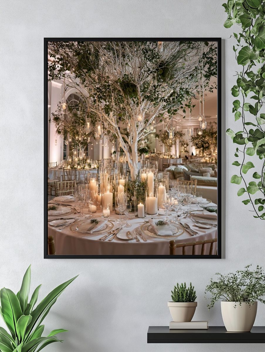 Elegant Wedding Reception Photography Poster. — room view 4