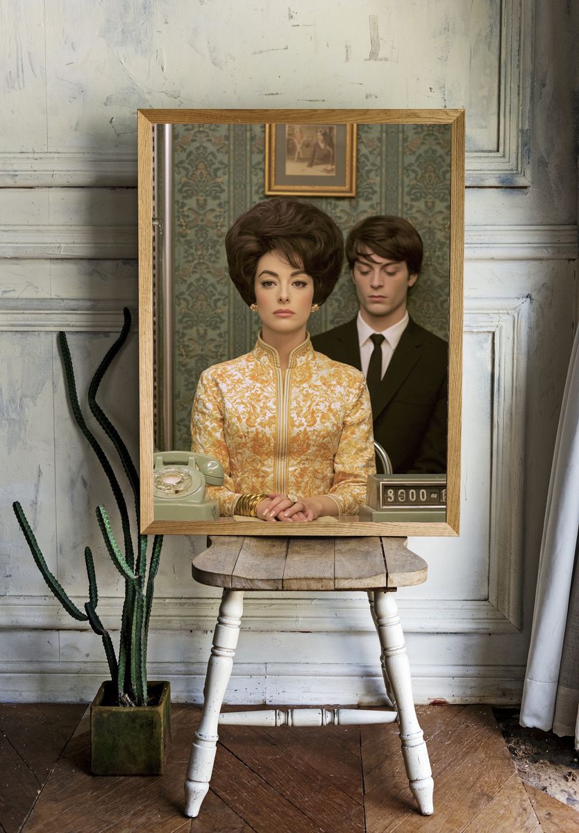 Retro Salon Portrait Poster. — room view 1