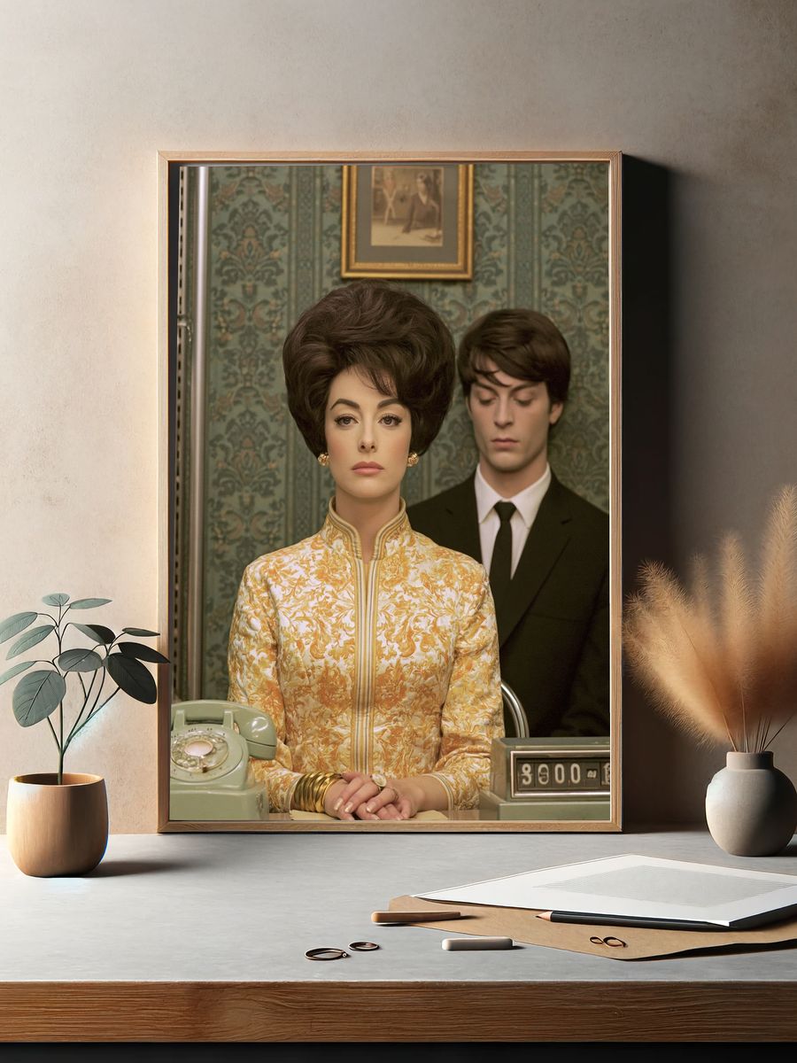 Retro Salon Portrait Poster. — room view 2
