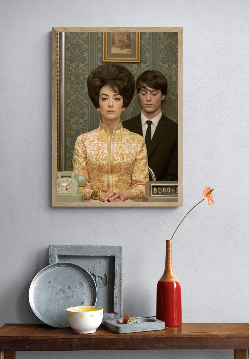 Retro Salon Portrait Poster. — room view 3