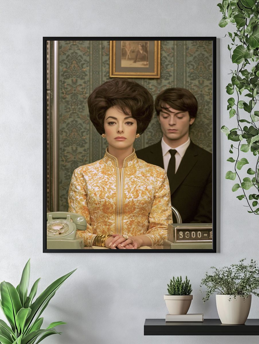 Retro Salon Portrait Poster. — room view 4