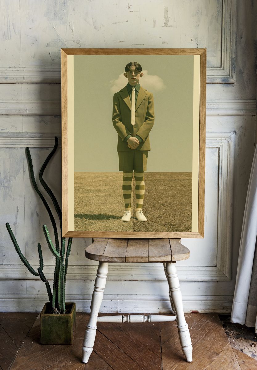 Surreal Boy in Suit Photography Poster. — room view 1