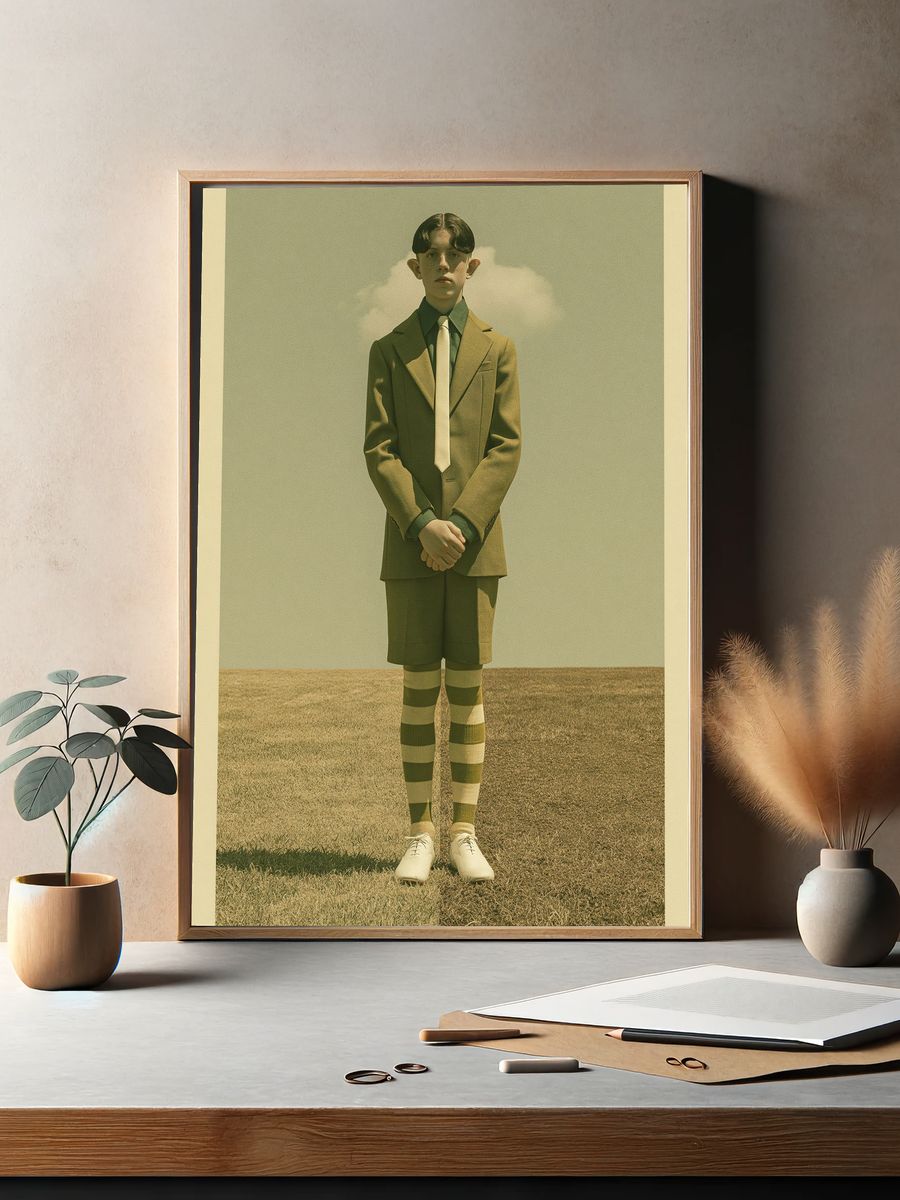 Surreal Boy in Suit Photography Poster. — room view 2