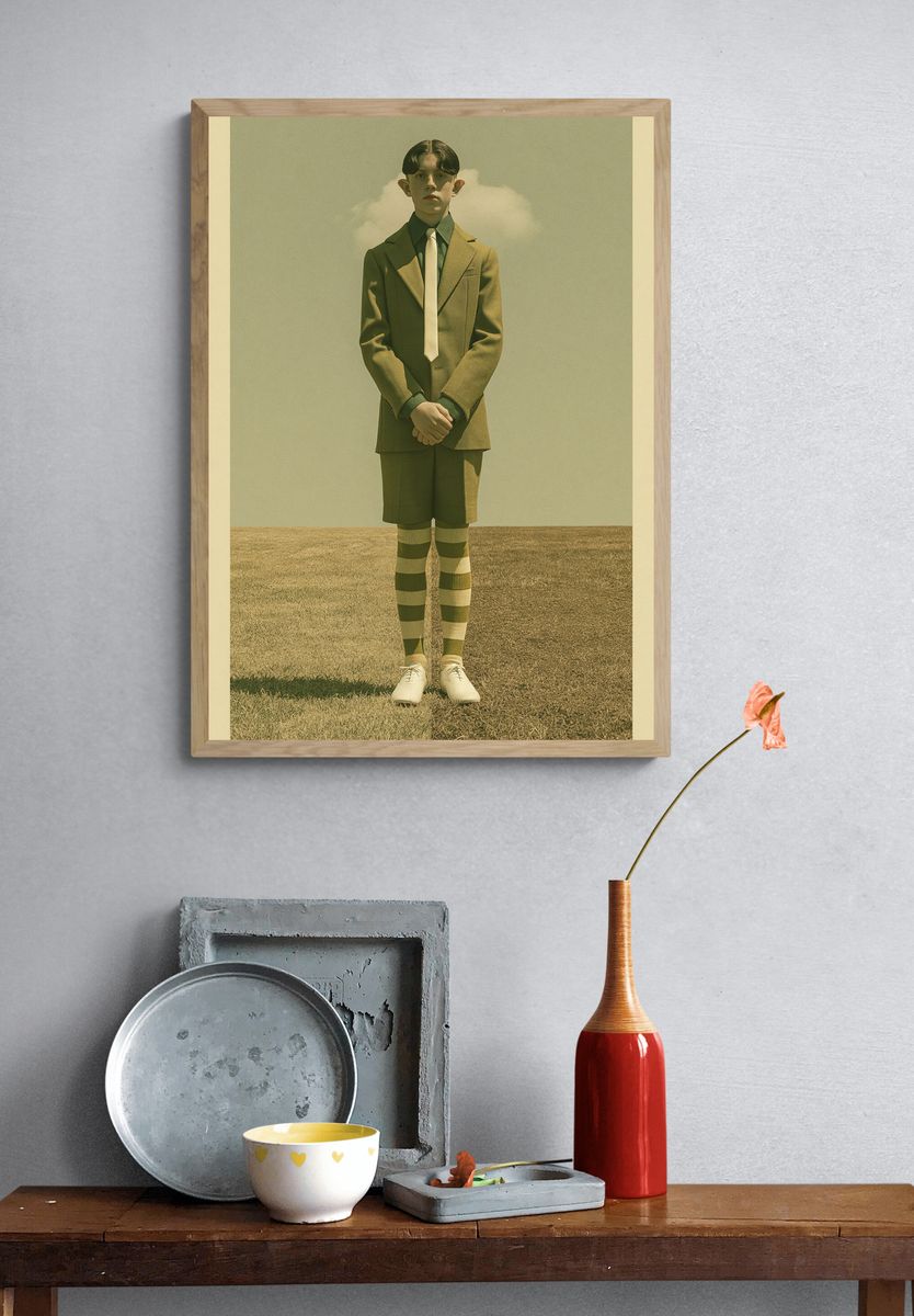 Surreal Boy in Suit Photography Poster. — room view 3