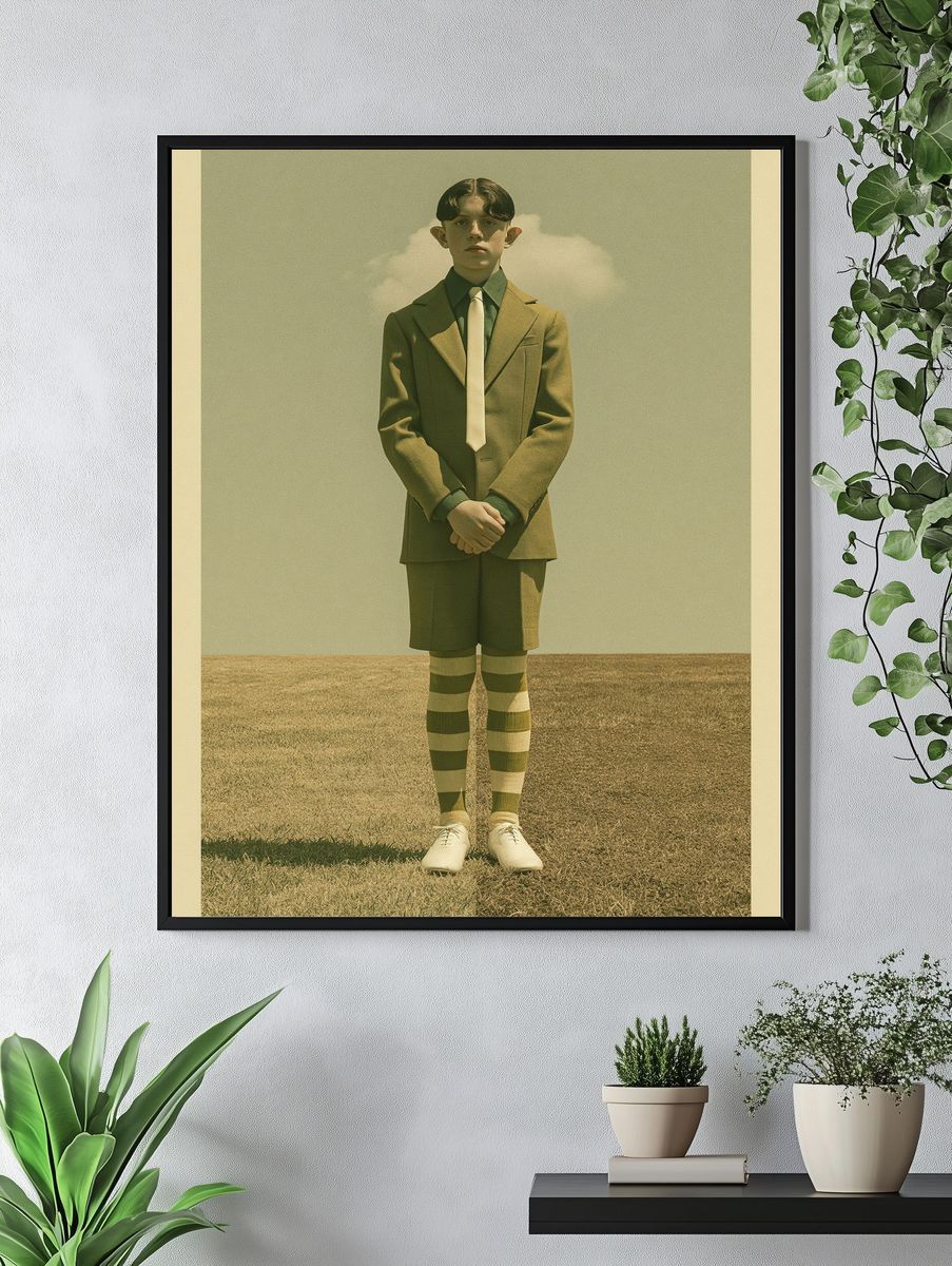 Surreal Boy in Suit Photography Poster. — room view 4
