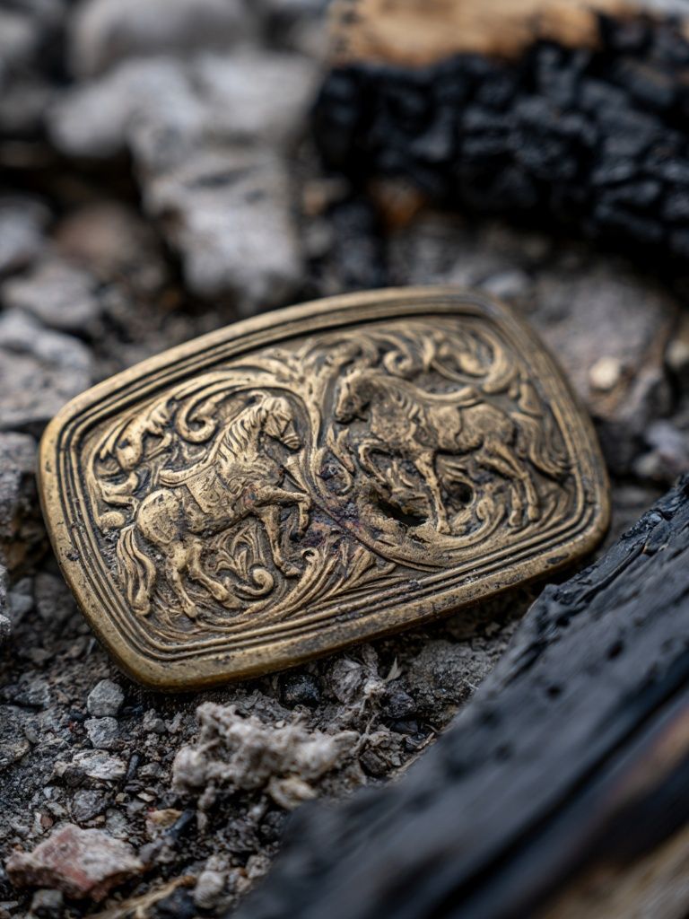 Antique Horse Belt Buckle Photography Poster. poster — photography art