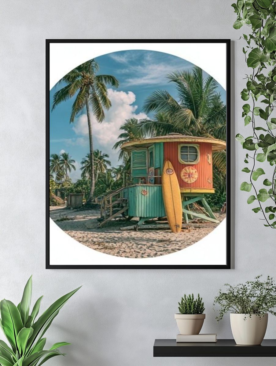 Tropical Surf Shack Photography Poster. — room view 4