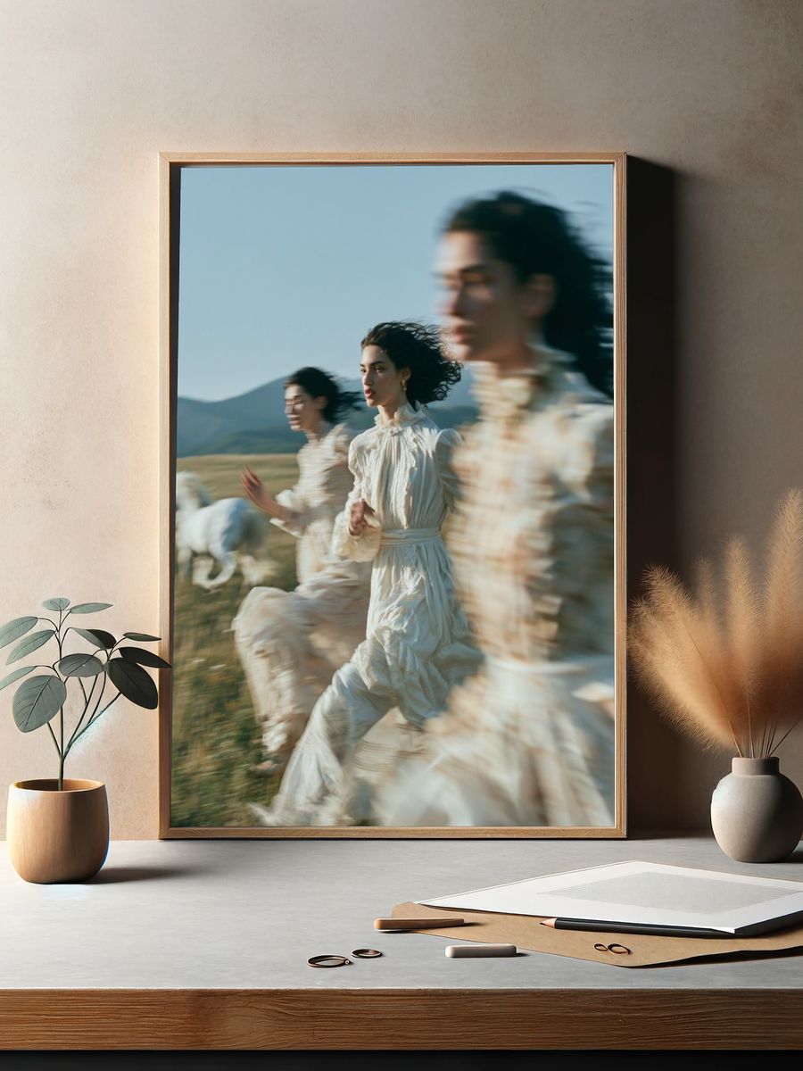 Running Women Fashion Poster. — room view 2