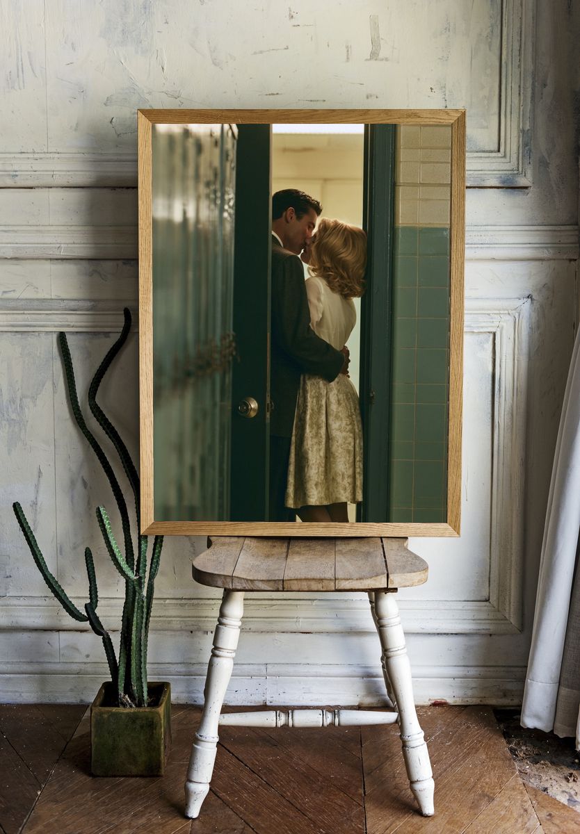 Retro Couple Kiss Photography Poster. room preview