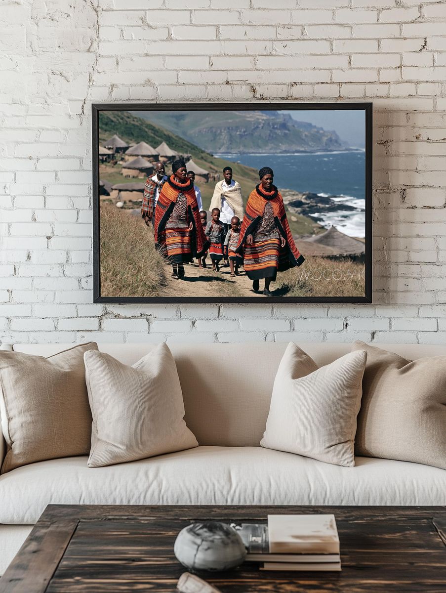 Zulu Village Coastline Photography Poster. room preview