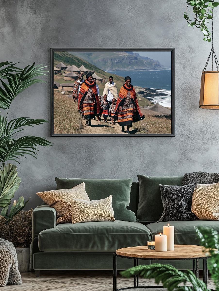 Zulu Village Coastline Photography Poster. — room view 4