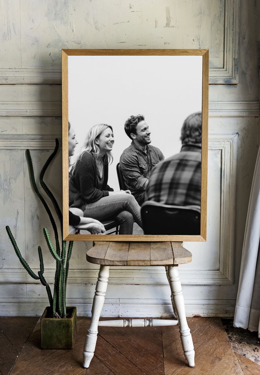 Laughing Group Portrait Poster. room preview