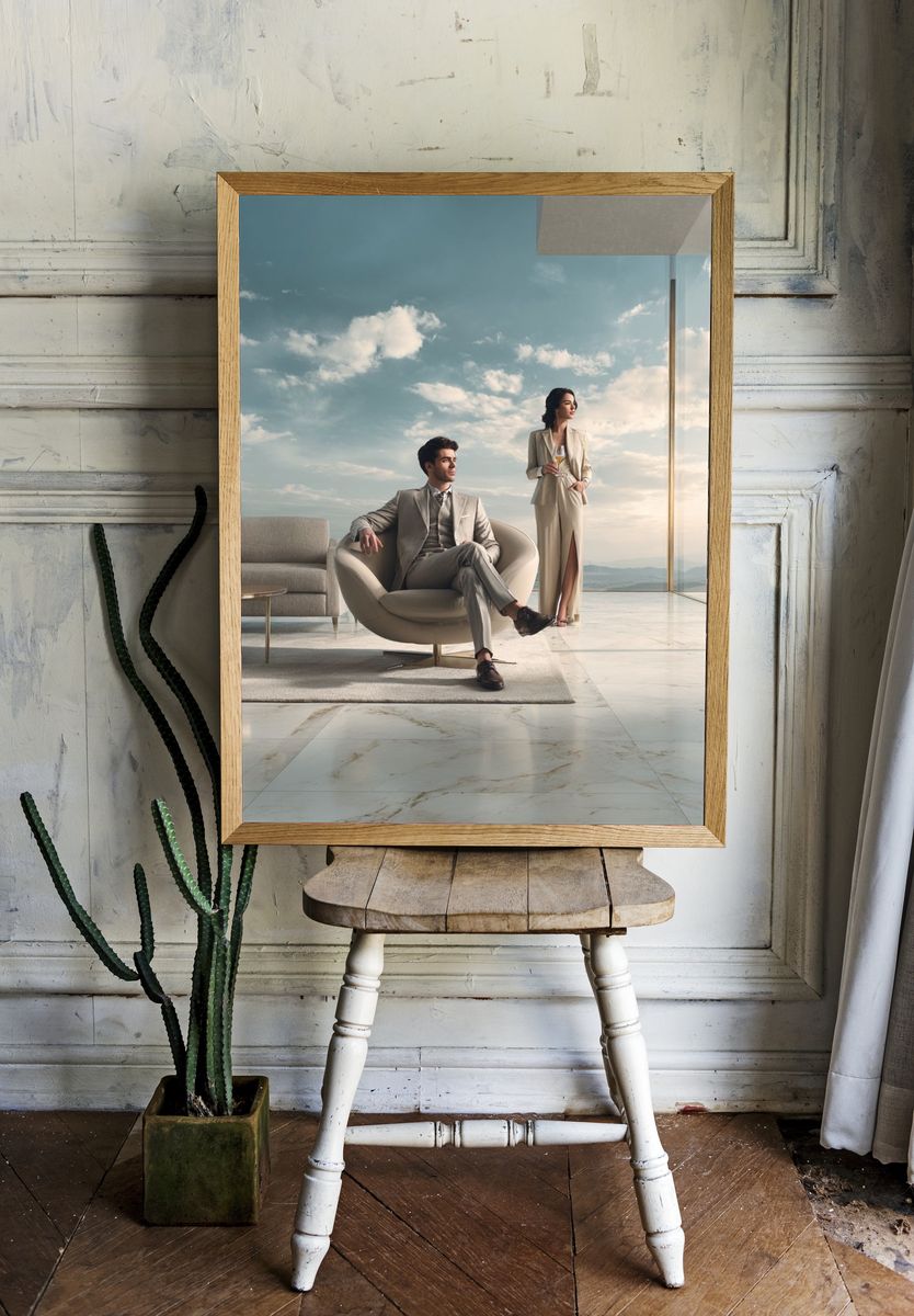 Luxury Penthouse Lifestyle Photography Poster. — room view 1