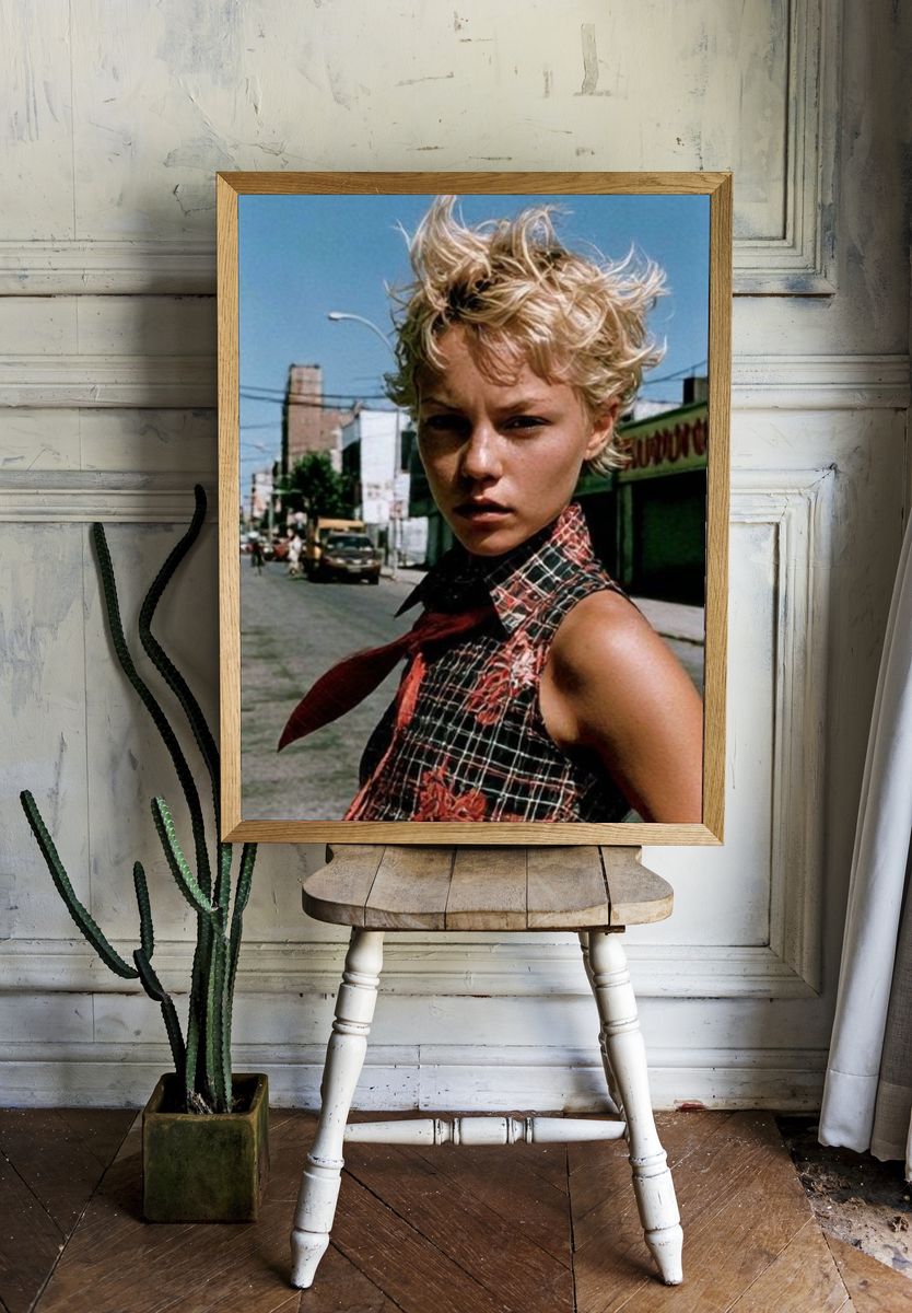 Blonde Street Portrait Photography Poster. — room view 1