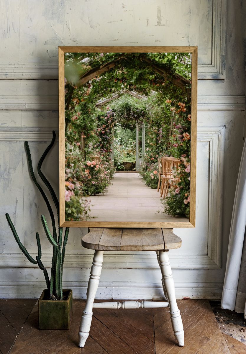 Flower Garden Arbor Photography Poster. — room view 1