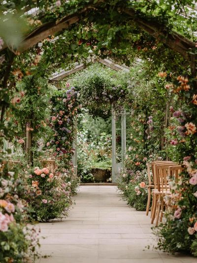 Flower Garden Arbor Photography Poster. poster