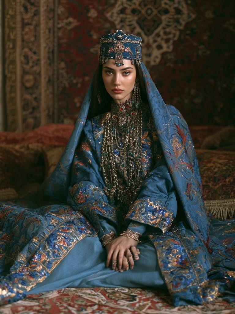 Regal Blue Portrait Photography Poster. poster detail