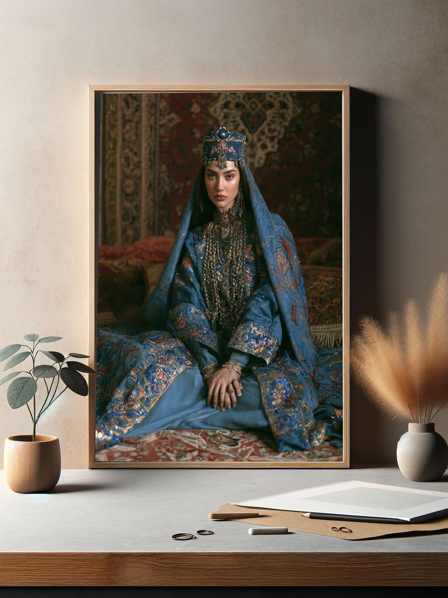 Regal Blue Portrait Photography Poster. — room view 2