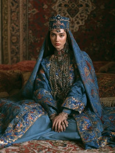 Regal Blue Portrait Photography Poster. poster