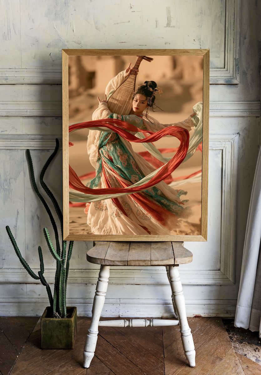 Cultural Dance Portrait Print. room preview