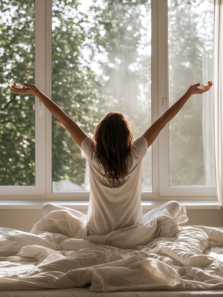 Morning Stretch Bedroom Photography Poster. poster — photography art