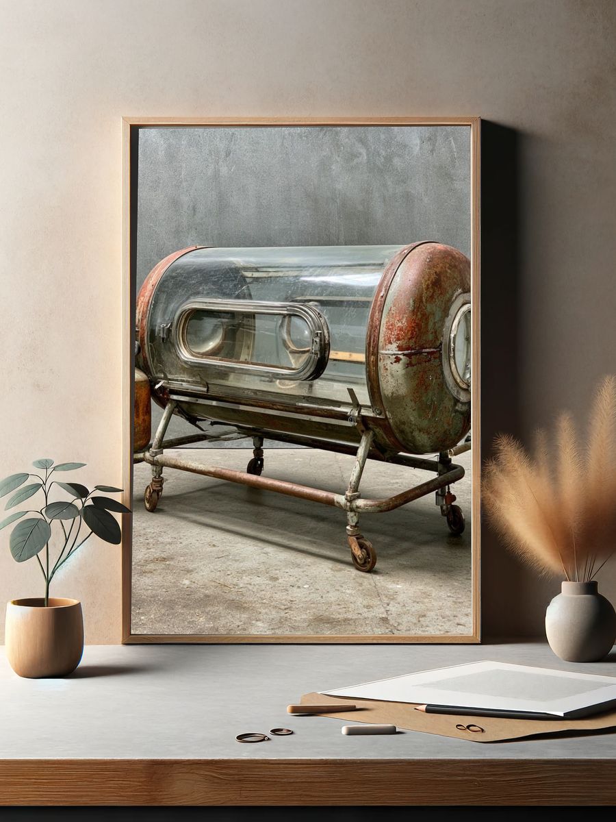 Industrial Capsule Chamber Photography Poster. — room view 2