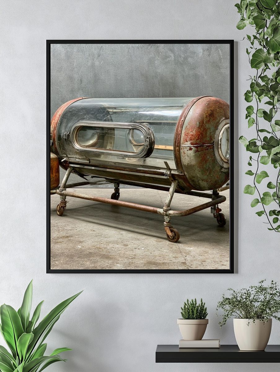 Industrial Capsule Chamber Photography Poster. — room view 4