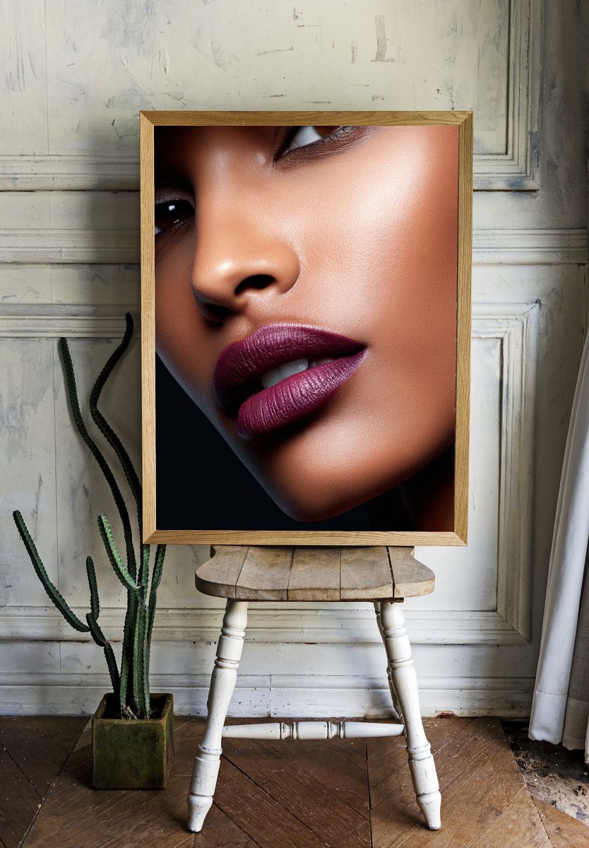 Luxe Beauty Close-Up Photography Poster. — room view 1