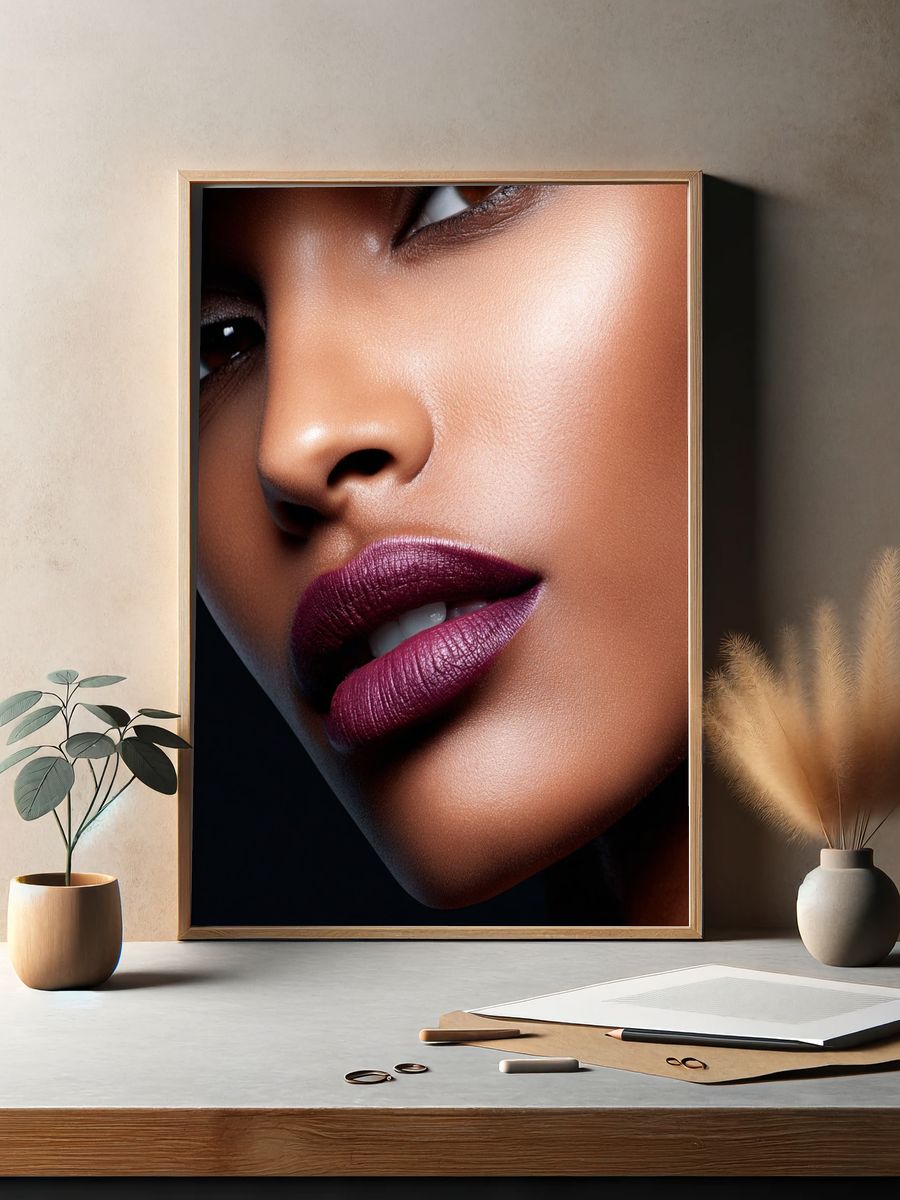 Luxe Beauty Close-Up Photography Poster. — room view 2