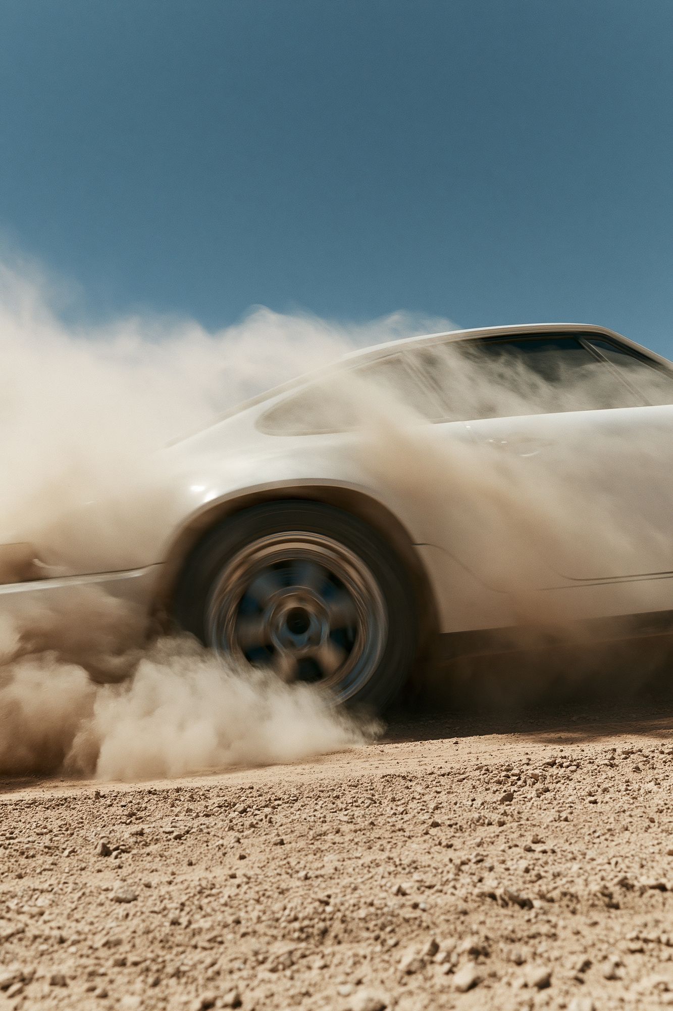 Desert Drift Car Photography Poster. poster detail