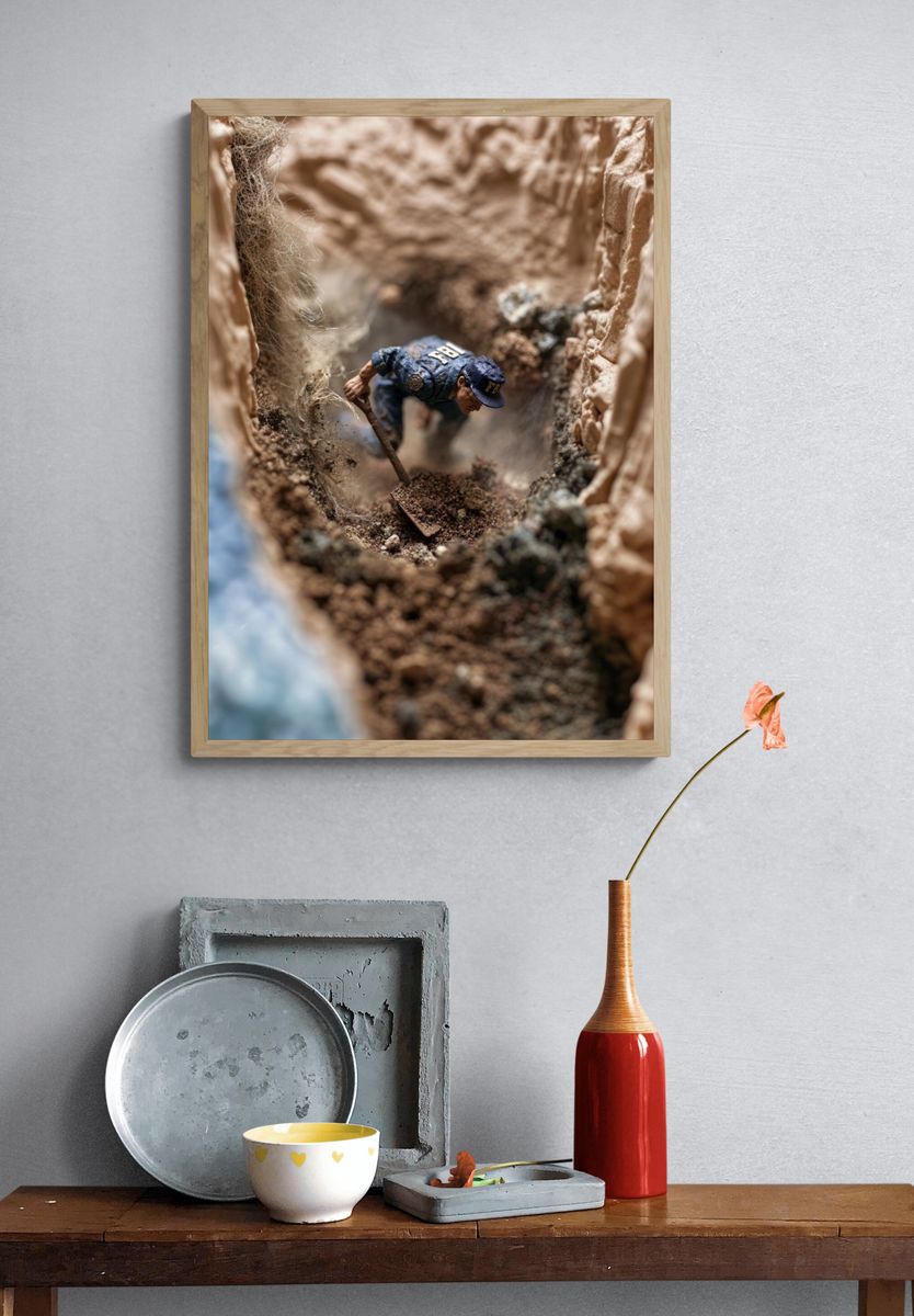 FBI Miniature Cave Scene Photography Poster. — room view 3