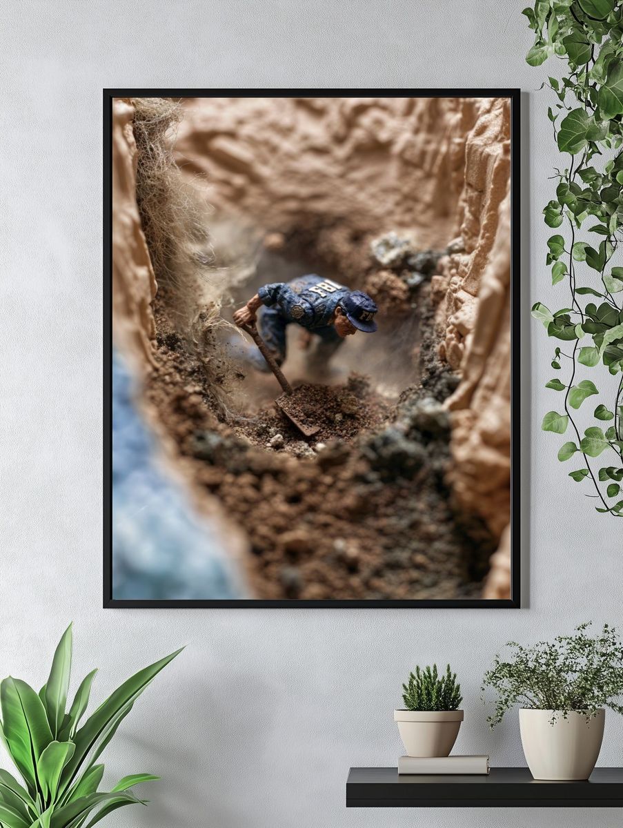 FBI Miniature Cave Scene Photography Poster. — room view 4