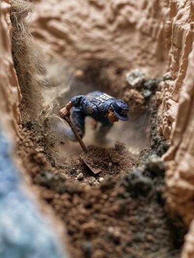 FBI Miniature Cave Scene Photography Poster.