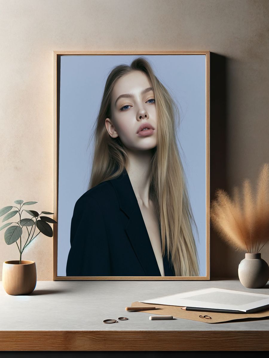Blonde Portrait Photography Poster. — room view 2