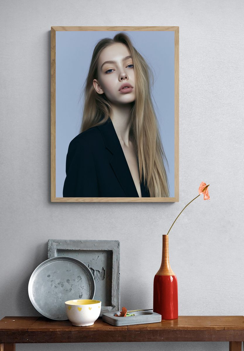 Blonde Portrait Photography Poster. — room view 3