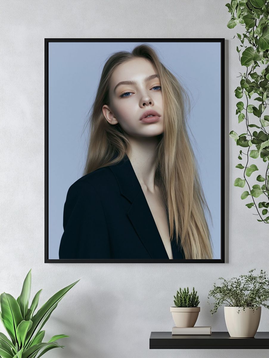 Blonde Portrait Photography Poster. — room view 4