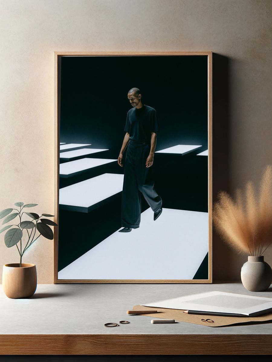 Minimalist Fashion Figure Poster. — room view 2
