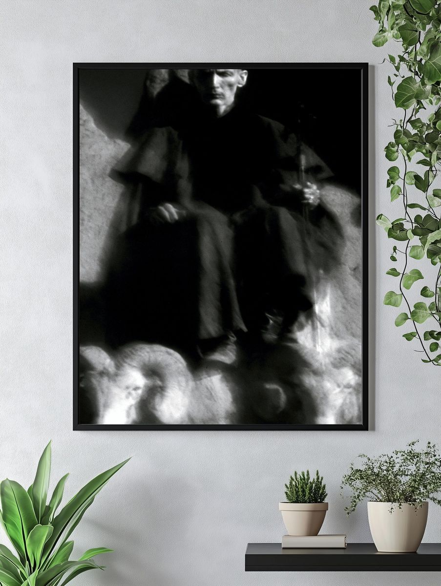 Ghostly Shepherd Portrait Print. — room view 4