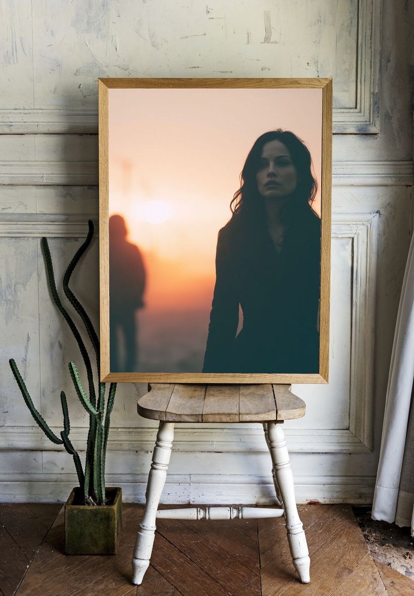Moody Sunset Portrait Poster. room preview