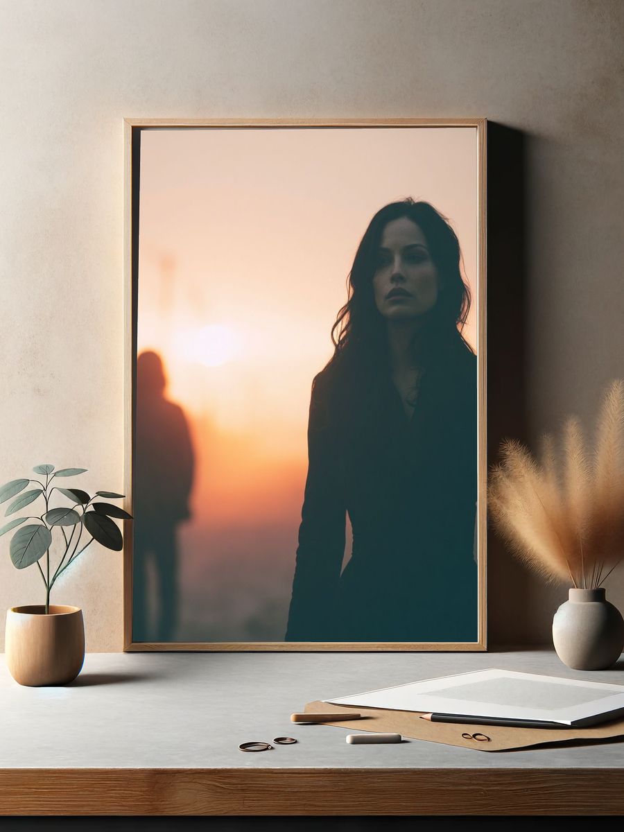 Moody Sunset Portrait Poster. — room view 2
