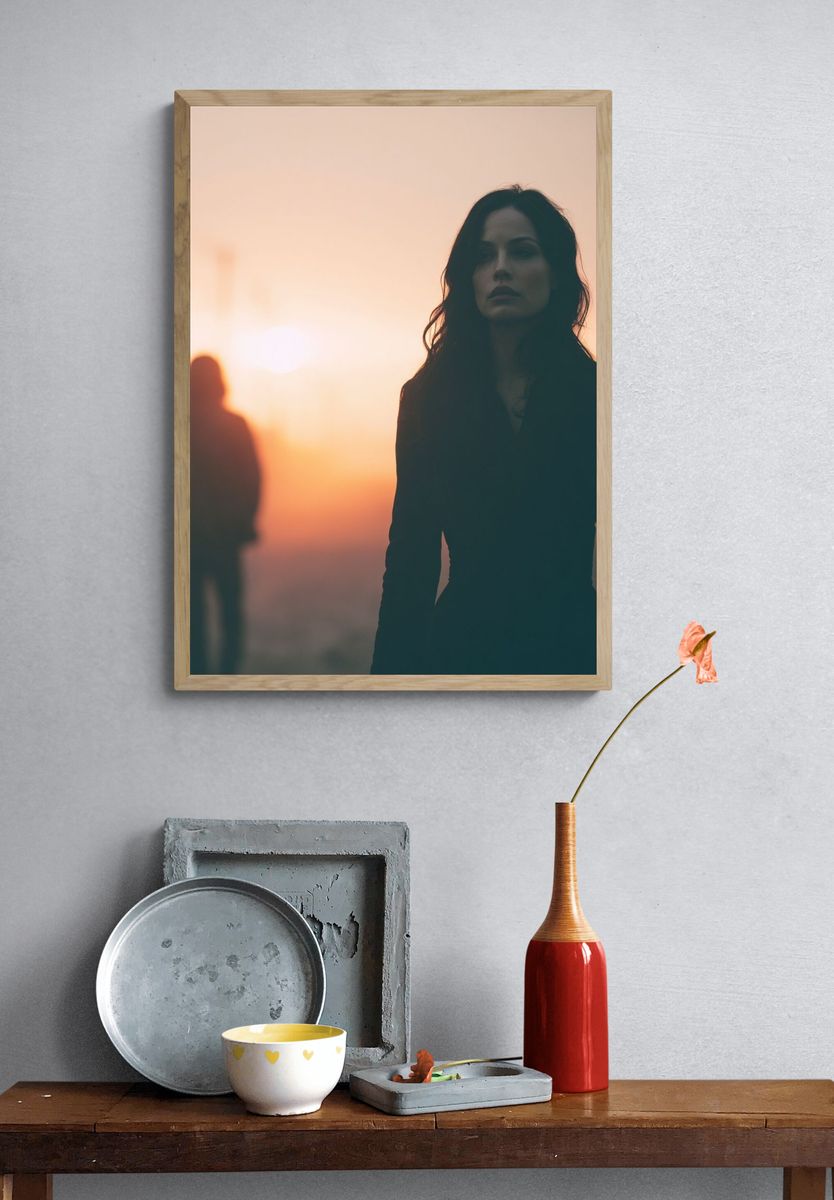 Moody Sunset Portrait Poster. — room view 3