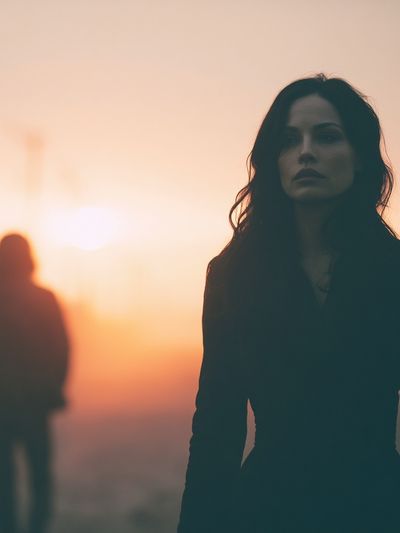 Moody Sunset Portrait Poster.