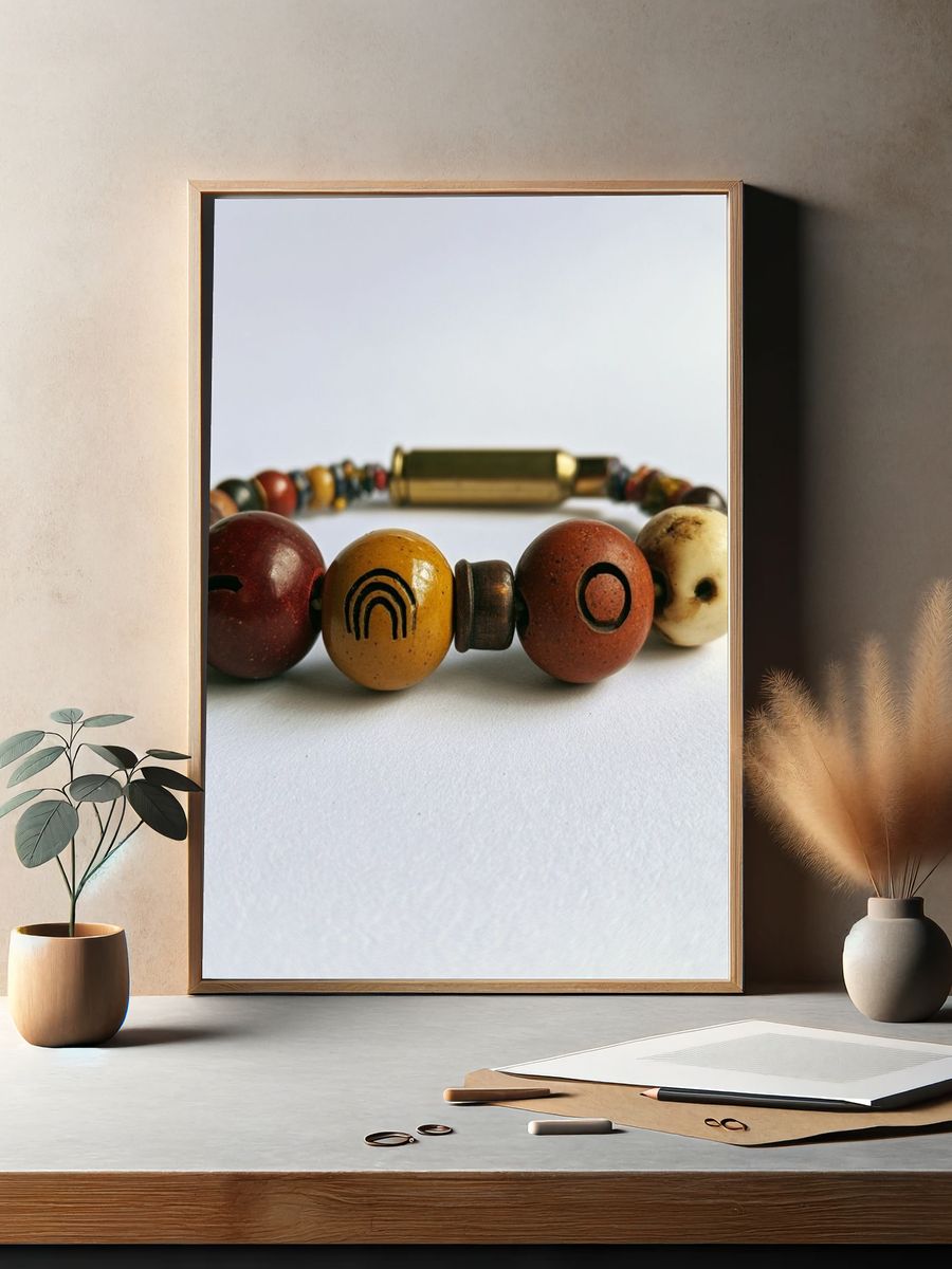 Boho Beaded Bracelet Photography Poster. — room view 2